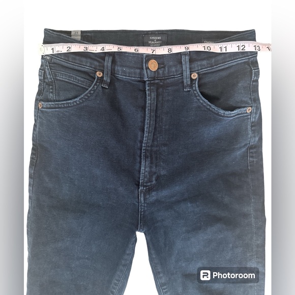 Citizens of Humanity Chrissy High-Rise Skinny Jeans Dark Blue Black Size 27 EUC - Picture 10 of 17